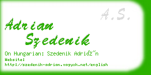 adrian szedenik business card